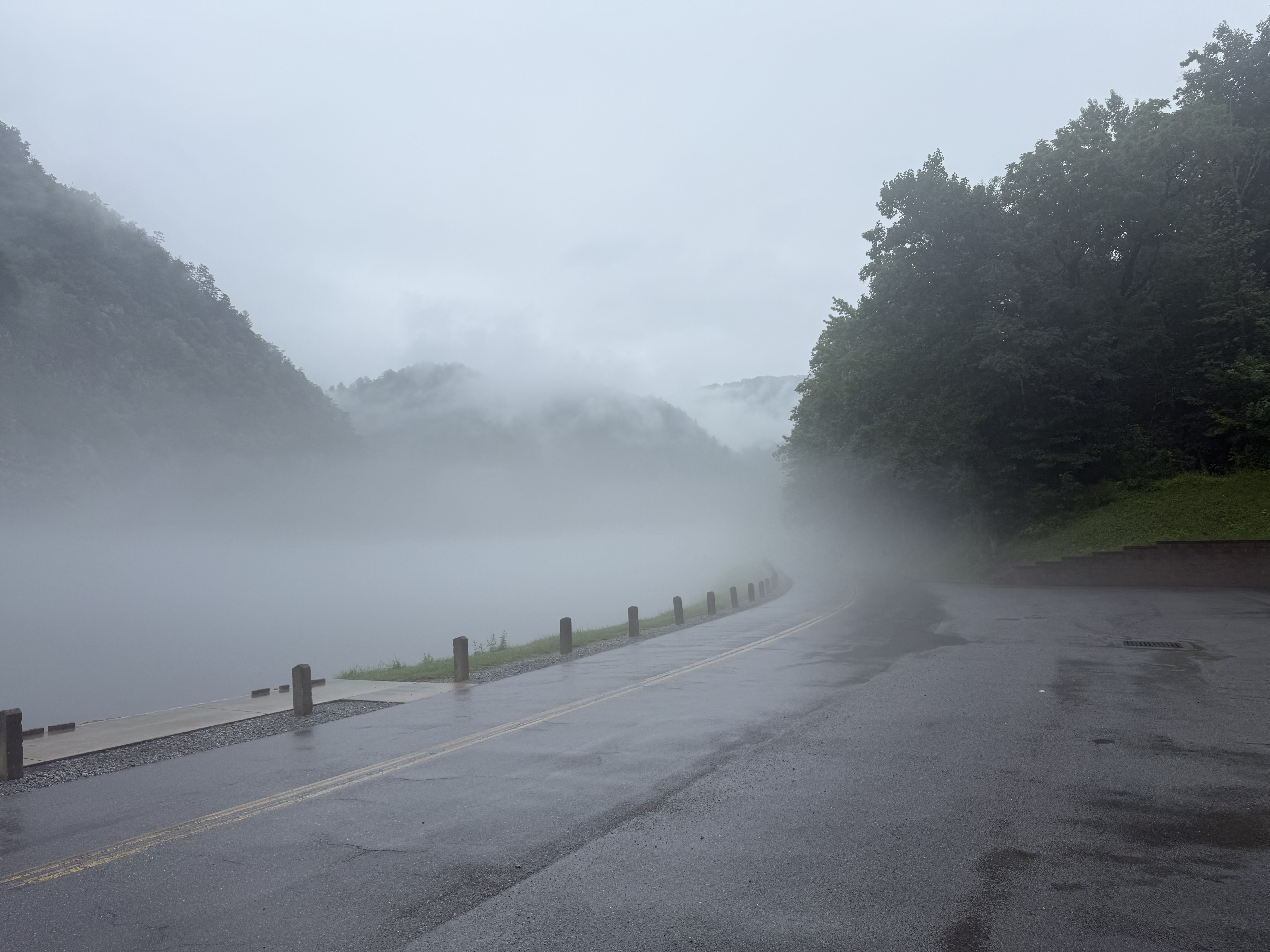 Mist on Broad Street by the river