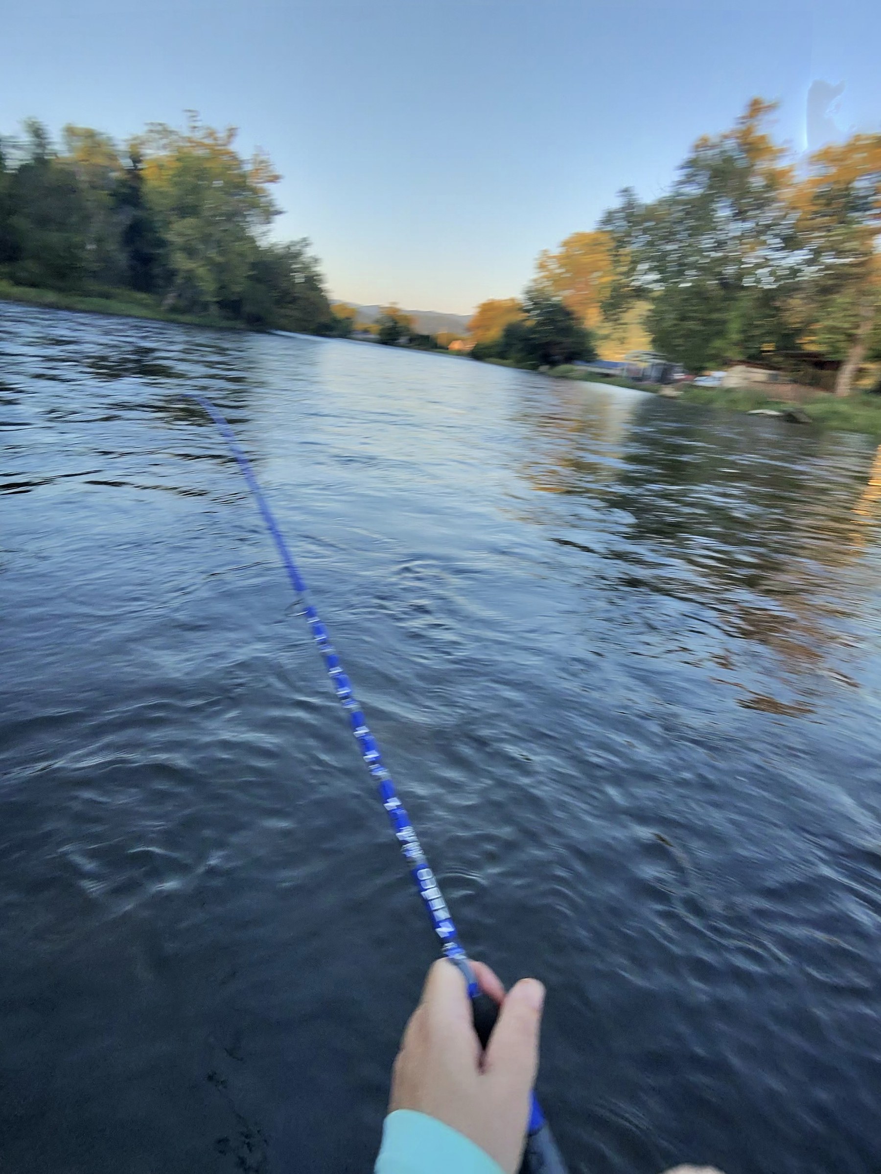 Casting from the River House dock