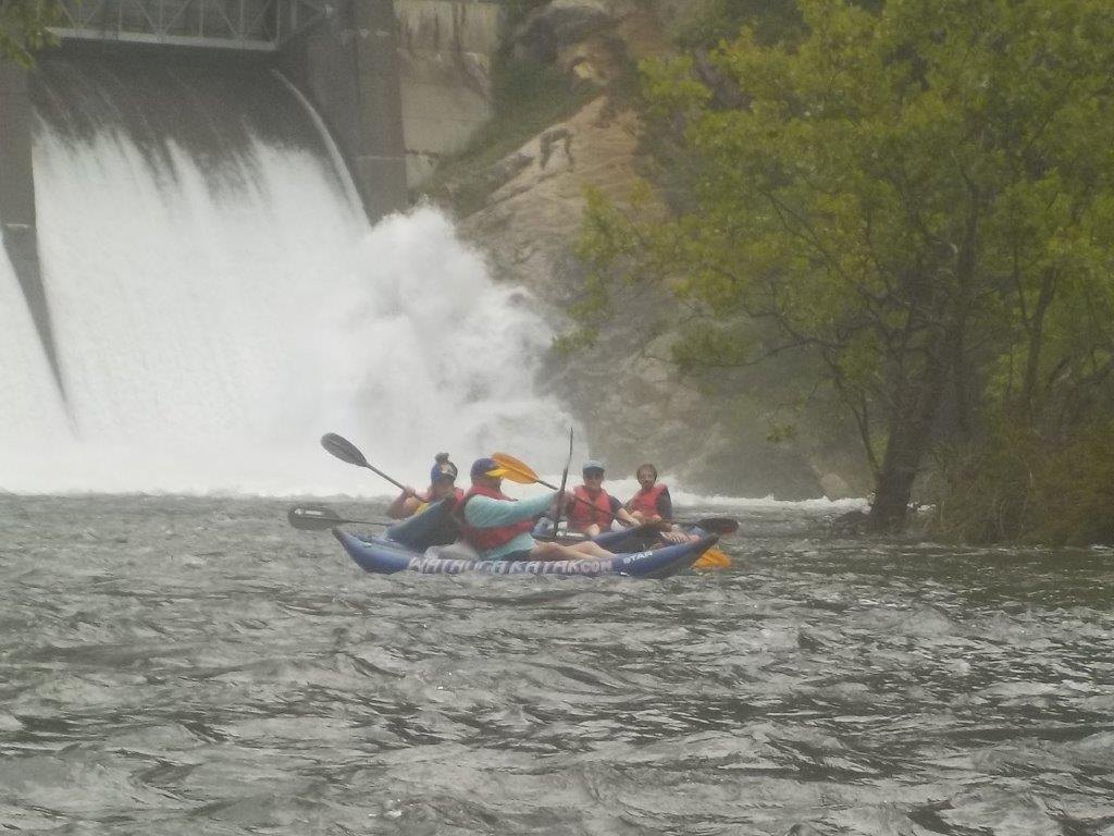 Watauga Kayak duckies below Wilbur at full discharge
