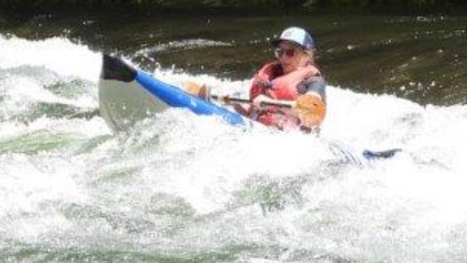 Kayak in the wave train